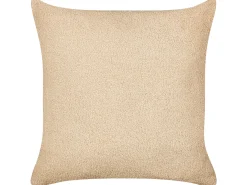 Zestaw 2 poduszek dekoracyjnych LEUZEA Boucle 45 x 45 cm Piaskowy Jednolity