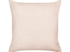 Zestaw 2 poduszek dekoracyjnych LEUZEA Boucle 45 x 45 cm Pastelowy róż Jednolity