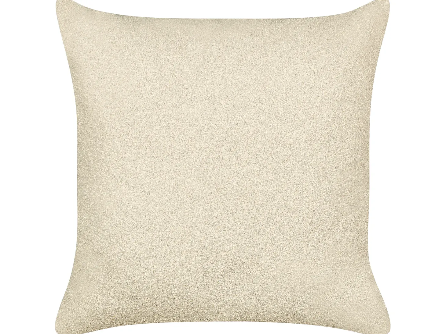 Zestaw 2 poduszek dekoracyjnych LEUZEA Boucle 60 x 60 cm Beżowy Jednolity