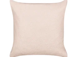 Zestaw 2 poduszek dekoracyjnych LEUZEA Boucle 60 x 60 cm Pastelowy róż Jednolity