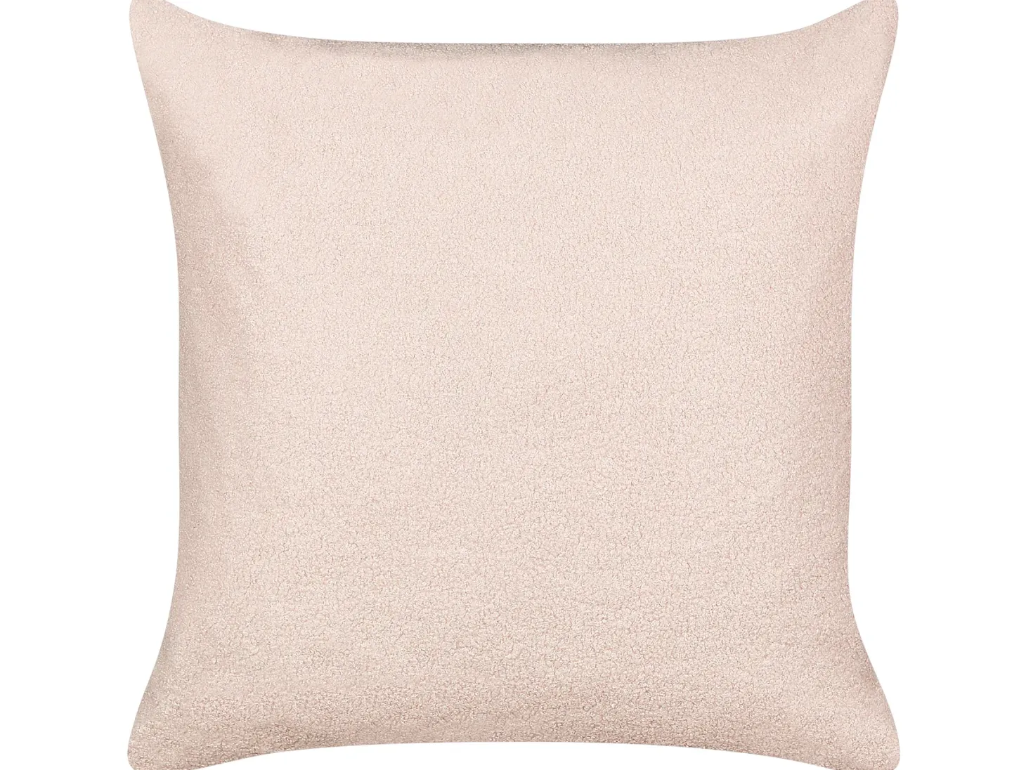 Zestaw 2 poduszek dekoracyjnych LEUZEA Boucle 60 x 60 cm Pastelowy róż Jednolity