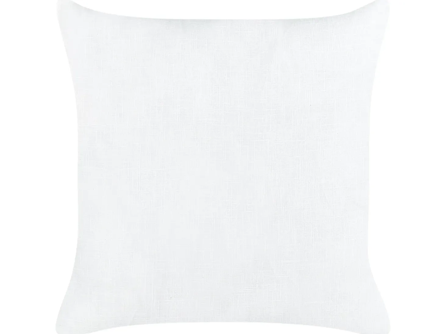 Zestaw 2 poduszek dekoracyjnych MINDALA Len 50 x 50 cm Złamana biel Z napisami
