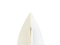 Zestaw 2 poduszek dekoracyjnych MINDALA Len 50 x 50 cm Złamana biel Z napisami