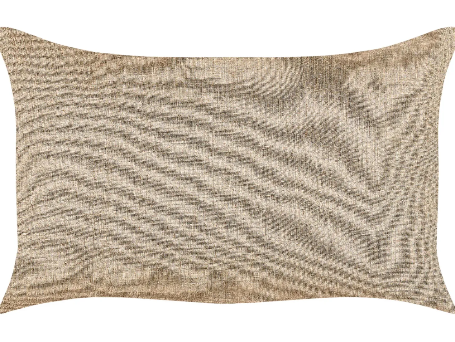 Zestaw 2 poduszek dekoracyjnych BANORI Len 30 x 50 cm Beżowy Jednolity