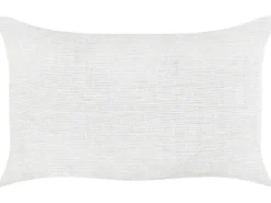 Zestaw 2 poduszek dekoracyjnych BANORI Len 30 x 50 cm Biały Jednolity