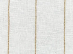 Zestaw 2 poduszek dekoracyjnych MILAS Len 50 x 50 cm Biały W paski