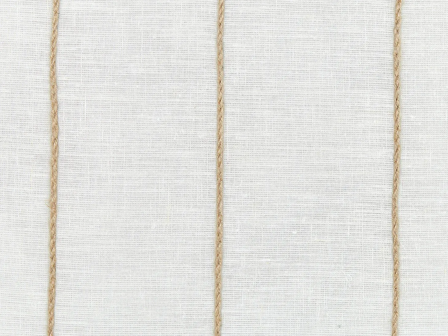 Zestaw 2 poduszek dekoracyjnych MILAS Len 50 x 50 cm Biały W paski