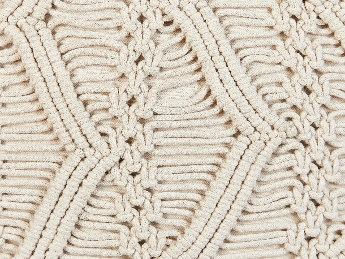 Zestaw 2 poduszek dekoracyjnych KIRIKKALE Bawełna 45 x 45 cm Jasnobeżowy Wzór geometryczny