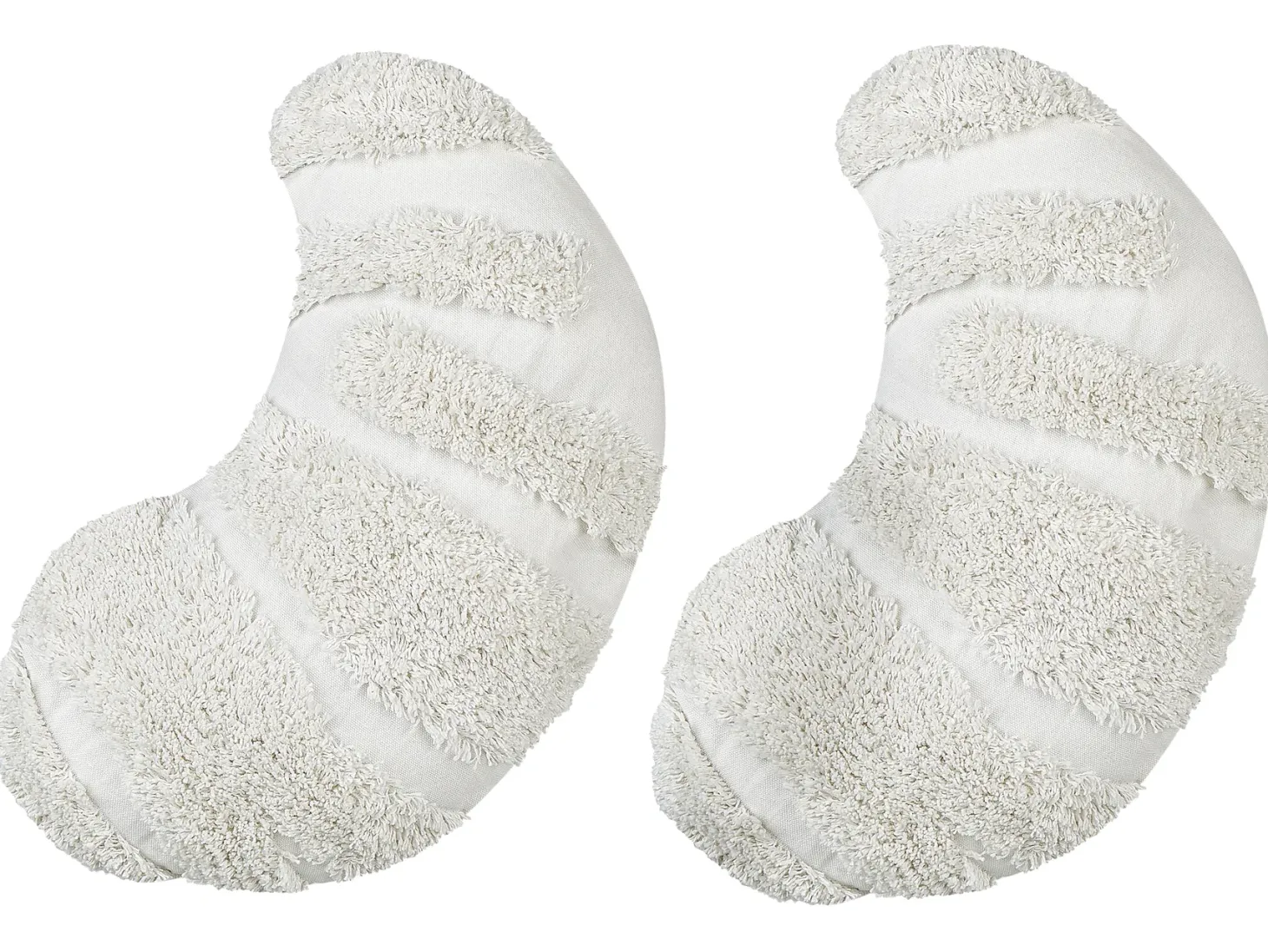 Zestaw 2 poduszek dekoracyjnych SNOWDROP Bawełna 40 x 25 cm Biały