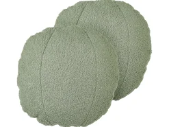 Zestaw 2 poduszek dekoracyjnych RUTABAGA Boucle 30 x 30 cm Zielony Jednolity