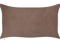 Zestaw 2 poduszek dekoracyjnych CRODYLINE Welur 35 x 60 cm Brązowy W paski