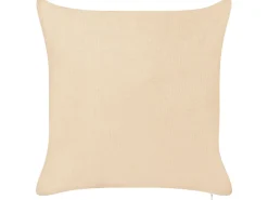 Zestaw 2 poduszek dekoracyjnych ROTALA Bawełna 45 x 45 cm Beżowy Z napisami