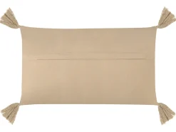 Zestaw 2 poduszek dekoracyjnych CAESIA Bawełna 30 x 50 cm Beżowy Jednolity