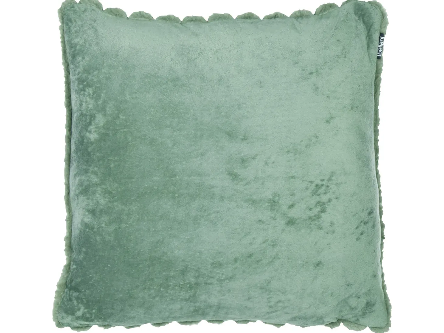 Zestaw 2 poduszek dekoracyjnych RAKYA Sztuczne futro 45 x 45 cm Zielony W paski