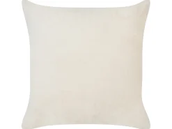 Zestaw 2 poduszek dekoracyjnych KASRA Sztuczne futro 45 x 45 cm Jasnobeżowy Wzór abstrakcyjny