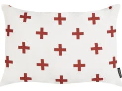 Zestaw 2 poduszek dekoracyjnych VELLEIA Bawełna 50 x 35 cm Biały Wzór geometryczny
