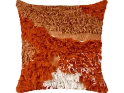 Zestaw 2 poduszek dekoracyjnych SAGENIA Bawełna 45 x 45 cm Pomarańczowy Wzór abstrakcyjny