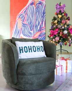Zestaw 2 poduszek dekoracyjnych JOYCANDY Bawełna 30 x 50 cm Biały Wzór świąteczny