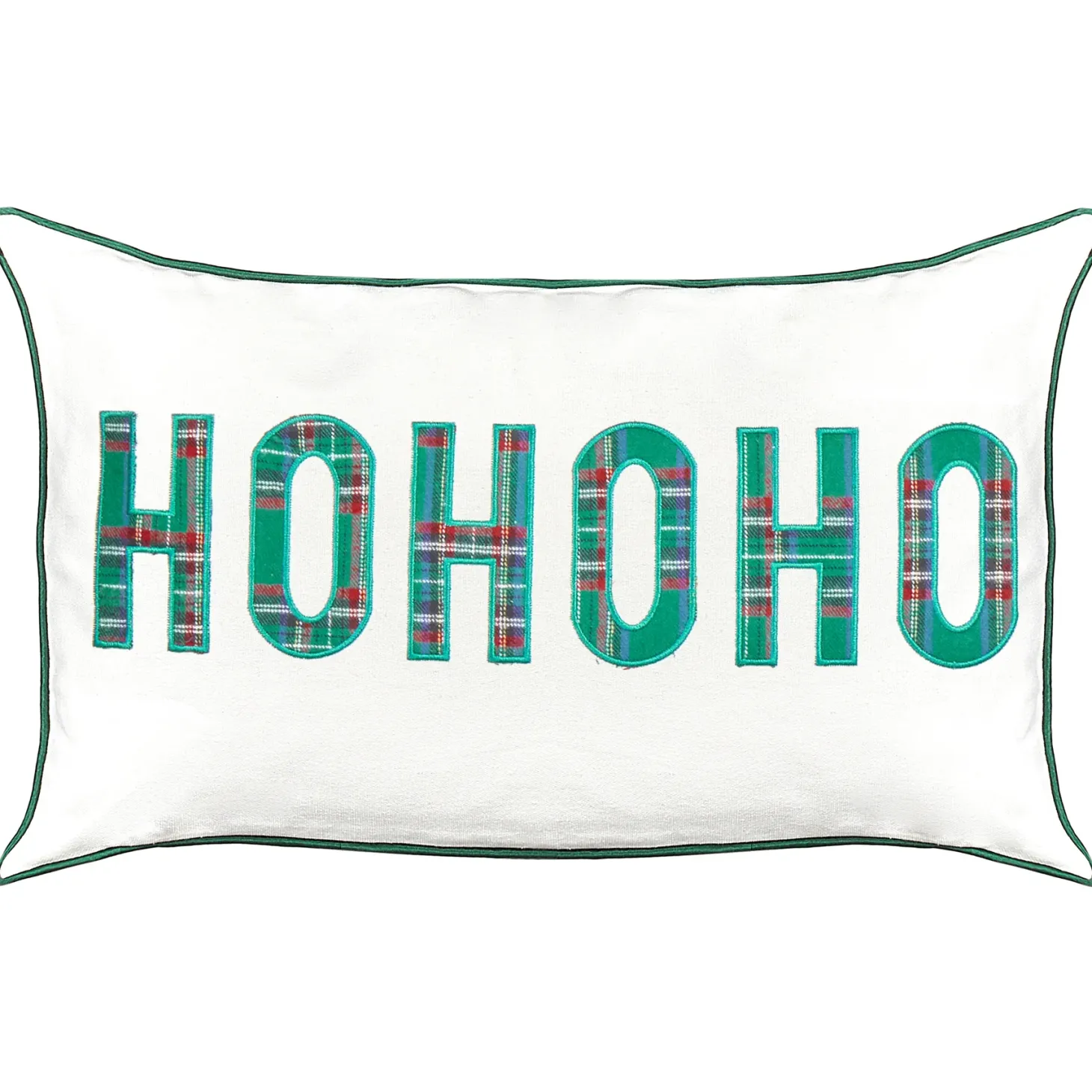 Zestaw 2 poduszek dekoracyjnych JOYCANDY Bawełna 30 x 50 cm Biały Wzór świąteczny