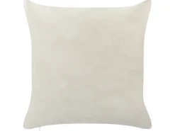 Zestaw 2 poduszek dekoracyjnych PALMIER Welur 45 x 45 cm Złamana biel Wzór świąteczny