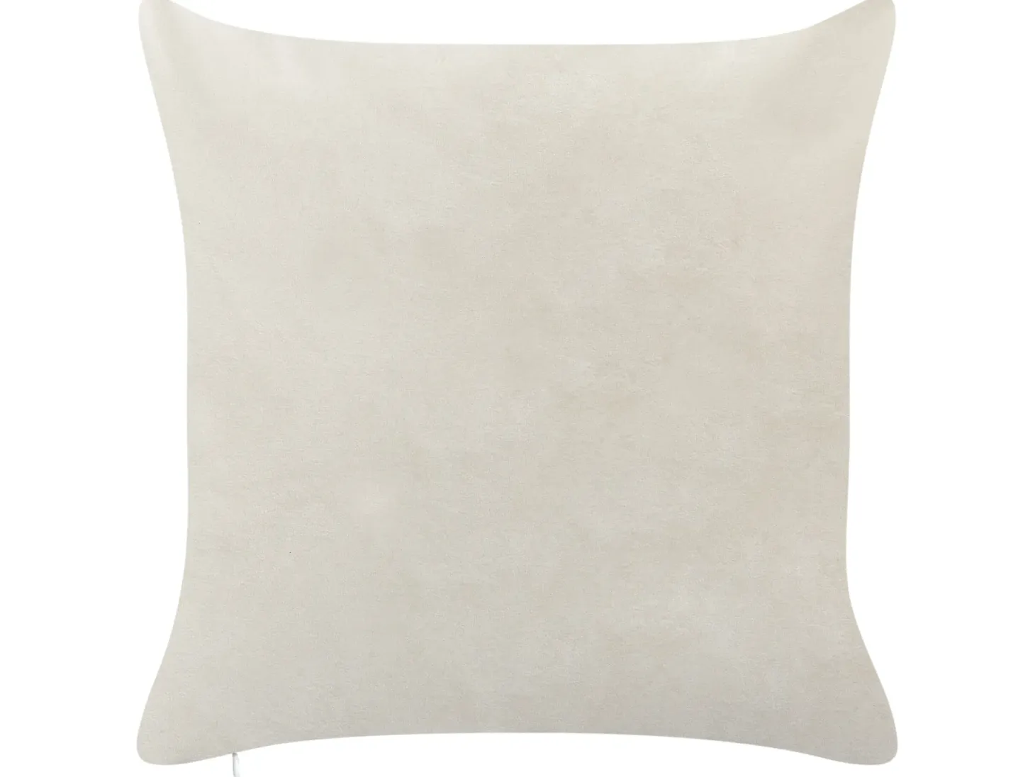 Zestaw 2 poduszek dekoracyjnych PALMIER Welur 45 x 45 cm Złamana biel Wzór świąteczny