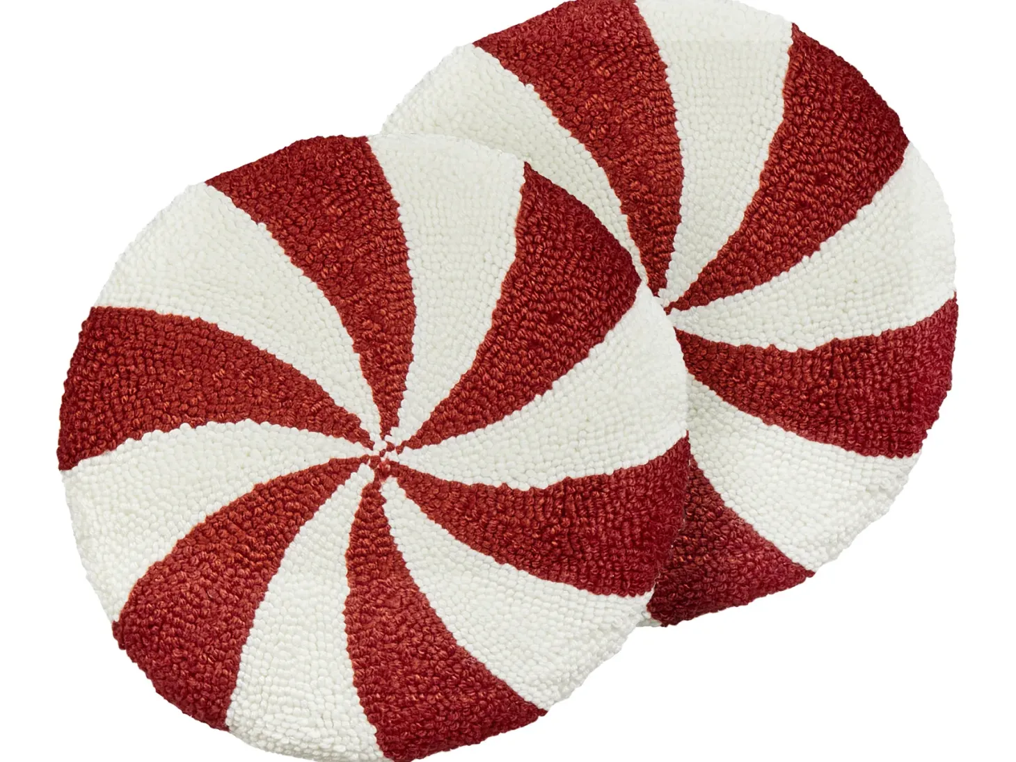 Zestaw 2 poduszek dekoracyjnych SWIRL CANDY Boucle 40 x 40 cm Czerwony