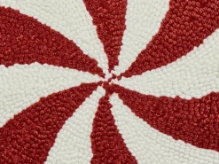 Zestaw 2 poduszek dekoracyjnych SWIRL CANDY Boucle 40 x 40 cm Czerwony