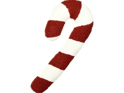 Zestaw 2 poduszek dekoracyjnych CANDY CANE Boucle 22 x 55 cm Czerwony Wzór świąteczny