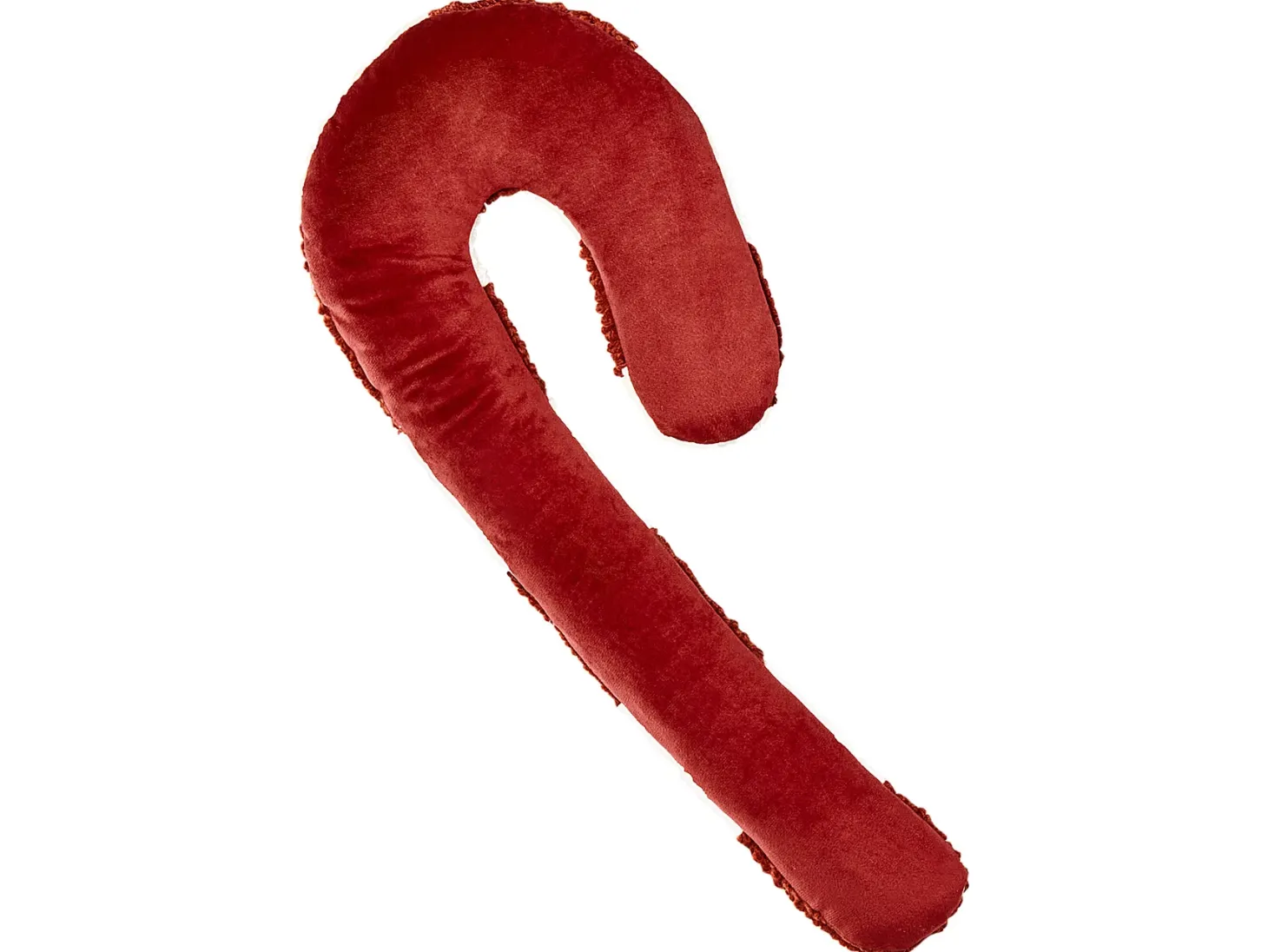 Zestaw 2 poduszek dekoracyjnych CANDY CANE Boucle 22 x 55 cm Czerwony Wzór świąteczny