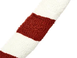 Zestaw 2 poduszek dekoracyjnych CANDY CANE Boucle 22 x 55 cm Czerwony Wzór świąteczny