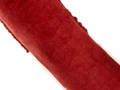 Zestaw 2 poduszek dekoracyjnych CANDY CANE Boucle 22 x 55 cm Czerwony Wzór świąteczny