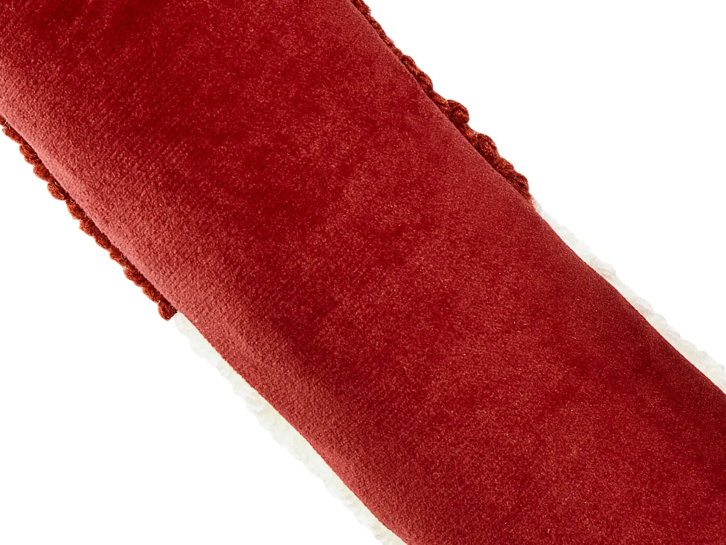 Zestaw 2 poduszek dekoracyjnych CANDY CANE Boucle 22 x 55 cm Czerwony Wzór świąteczny