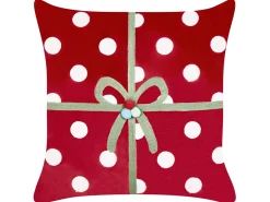 Zestaw 2 poduszek dekoracyjnych GUMDROP Welur 45 x 45 cm Czerwony Wzór świąteczny