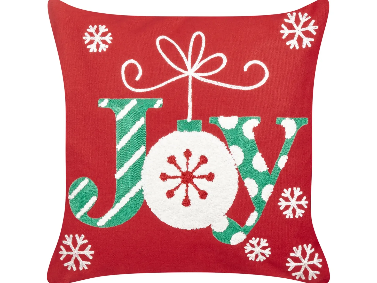 Zestaw 2 poduszek dekoracyjnych GINGERBREAD Bawełna 45 x 45 cm Czerwony Wzór świąteczny