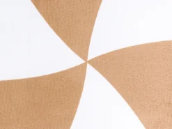 Zestaw 2 poduszek dekoracyjnych WHIRL CANDY 60 x 60 cm Brązowy/ biały Wzór świąteczny