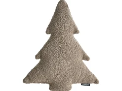 Zestaw 3 poduszek dekoracyjnych WINTERLAND Boucle 30 x 35 cm 45 x 25 cm Beżowoszary Wzór świąteczny