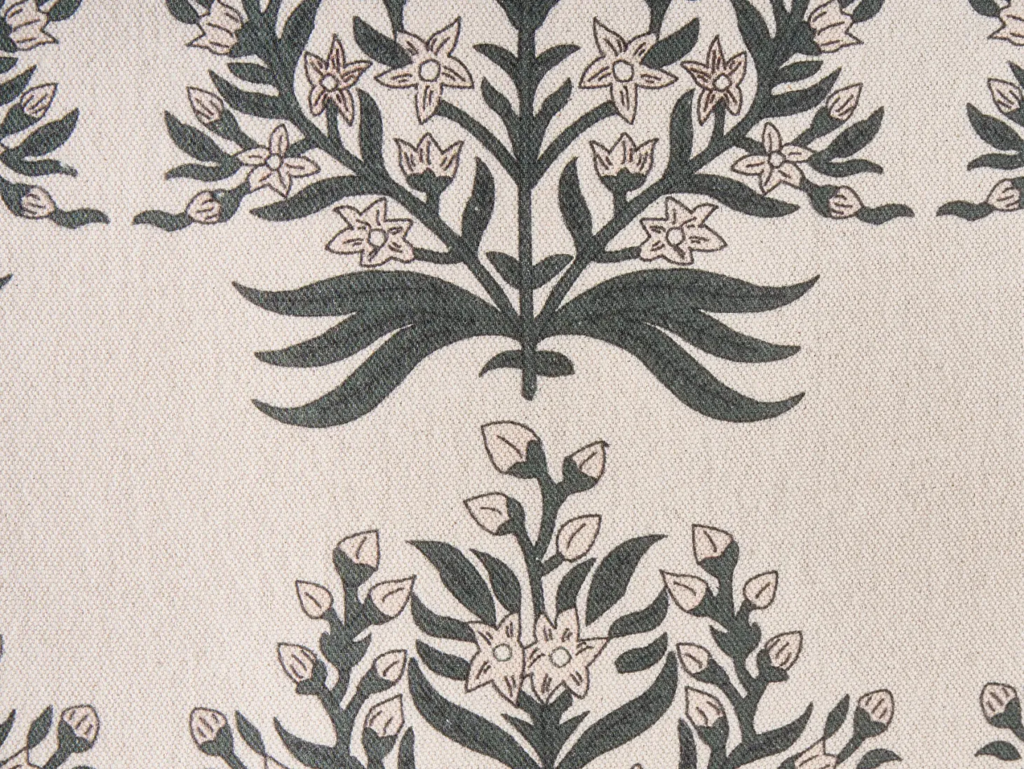 Zestaw 3 poduszek dekoracyjnych MYRISTICA Bawełna 30 x 50 cm 45 x 45 cm Beżowy Wzór kwiatowy