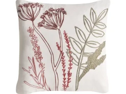 Zestaw 2 poduszek dekoracyjnych AGLAIA Bawełna 45 x 45 cm Biały Wzór kwiatowy