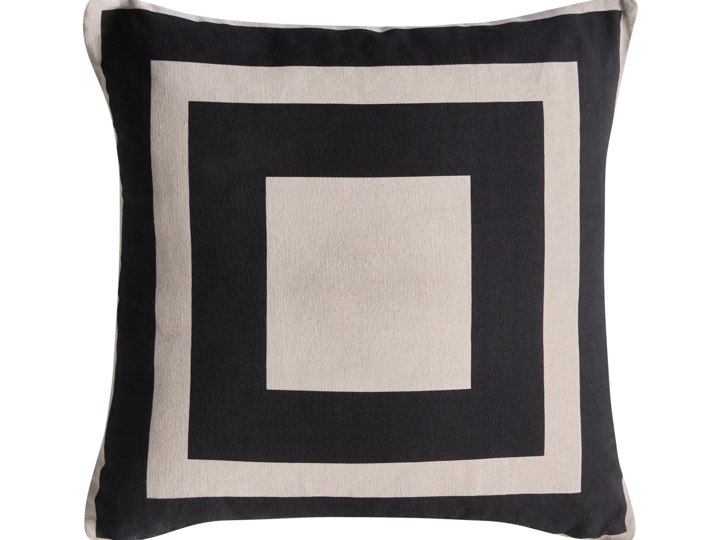 Zestaw 3 poduszek dekoracyjnych MERBAU Bawełna 45 x 45 cm Czarny/ beżowy Wzór abstrakcyjny