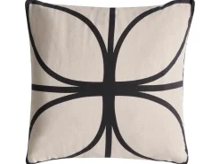 Zestaw 3 poduszek dekoracyjnych AGATHIS Bawełna 30 x 50 cm Czarny/ beżowy Wzór abstrakcyjny
