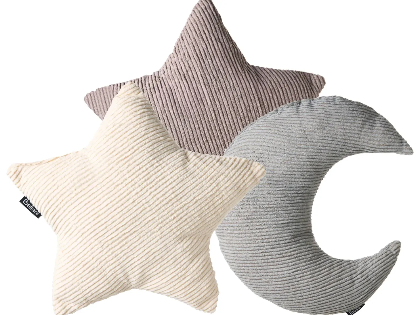 Zestaw 3 poduszek dekoracyjnych LUNA Sztruks 35 x 30 cm 35 x 35 cm Kolorowy Jednolity