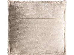 Zestaw 2 poduszek dekoracyjnych MARANTA Sztruks 30 x 30 cm 45 x 45 cm Jasnobeżowy Jednolity