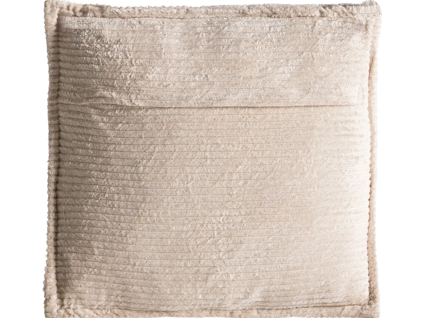 Zestaw 2 poduszek dekoracyjnych MARANTA Sztruks 30 x 30 cm 45 x 45 cm Jasnobeżowy Jednolity