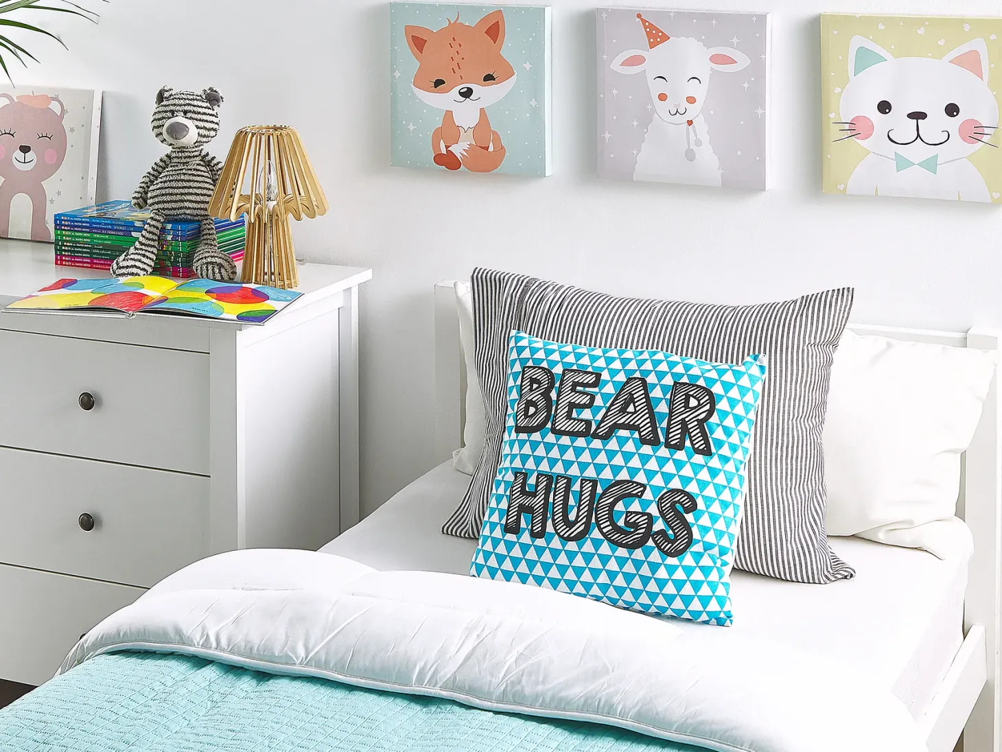 Zestaw 2 poduszek dekoracyjnych RADZKOT Bawełna 40 x 40 cm Niebieski