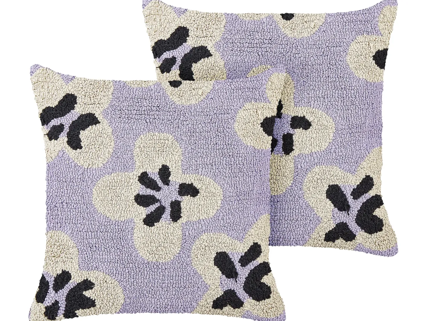 Zestaw 2 poduszek dekoracyjnych SOAPWORT Bawełna 45 x 45 cm Purpurowy