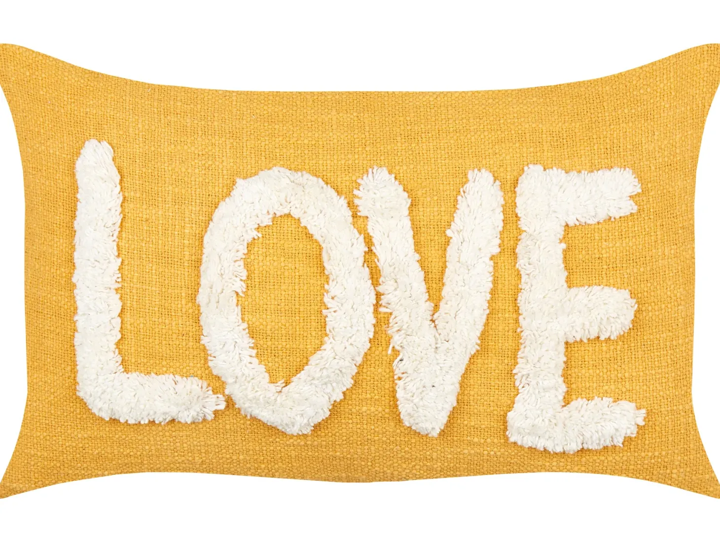 Zestaw 2 poduszek dekoracyjnych LOVE Bawełna 30 x 50 cm Żółty