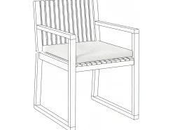 Zestaw 2 poduszek na krzesło ogrodowe SASSARI PREMIUM 46 x 46 cm Złamana biel