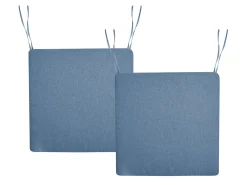 Zestaw 2 poduszek na krzesło ogrodowe SASSARI PREMIUM 46 x 46 cm Niebieski