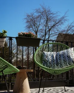 Zestaw 2 poduszek ogrodowych LOANO Wzór roślinny 40 x 60 cm Zielony