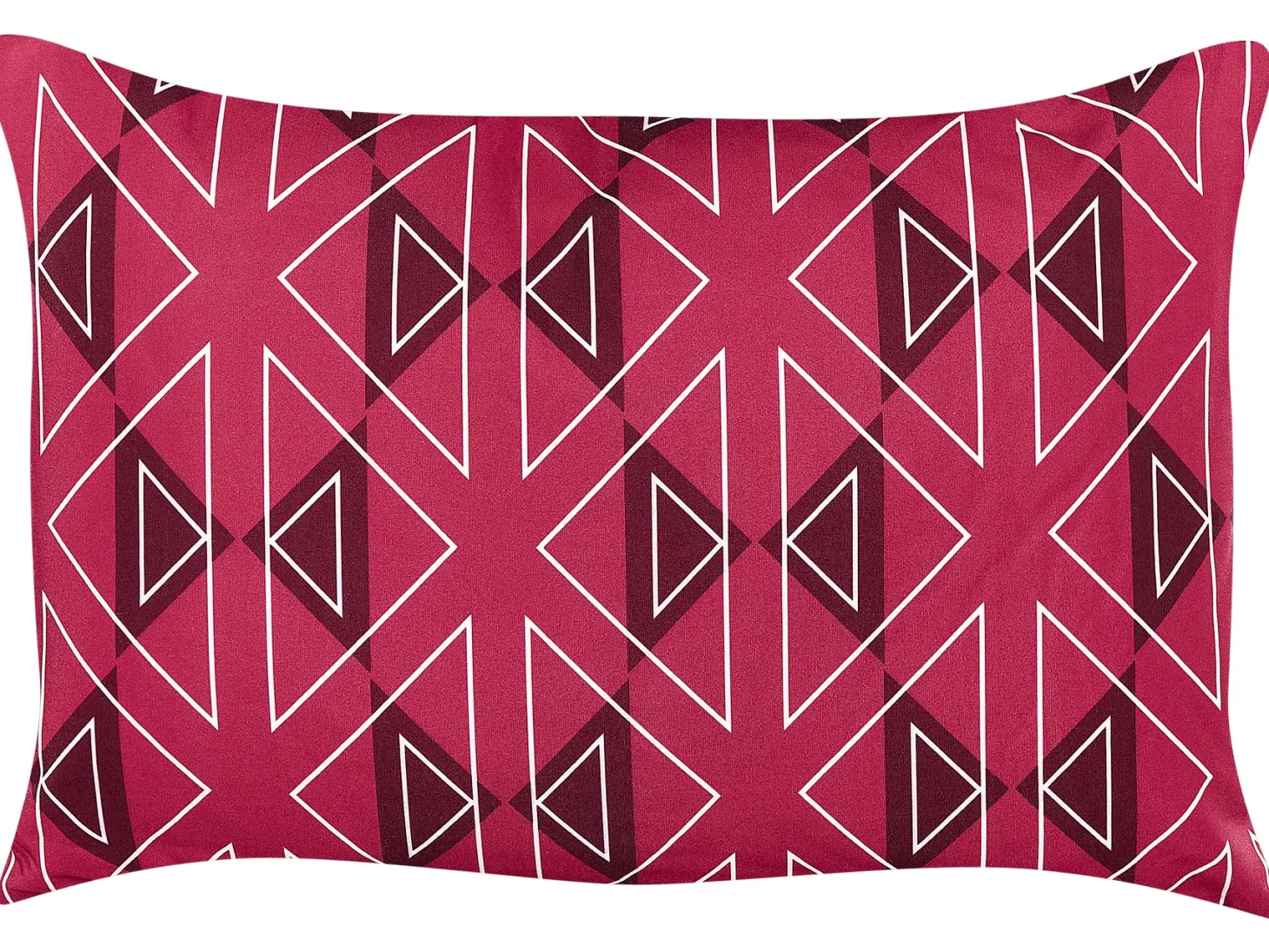 Zestaw 2 poduszek ogrodowych MEZZANO Wzór geometryczny 40 x 60 cm Fuksja